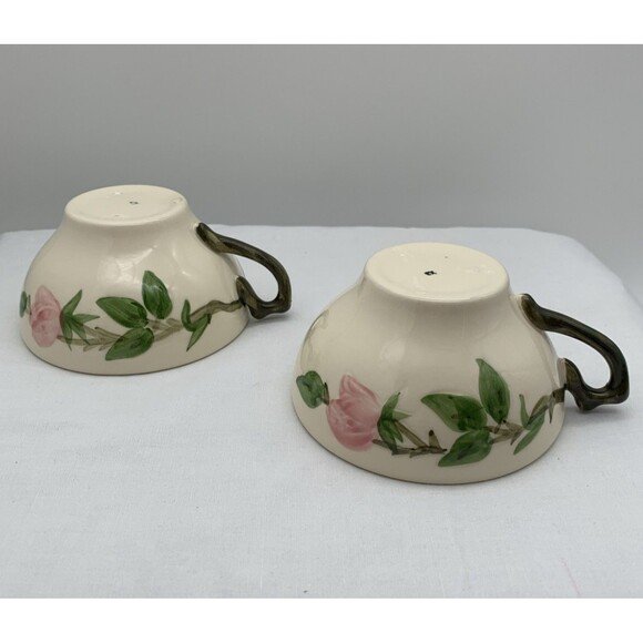 Franciscan Desert Rose Tea Cups and Saucers Vintage Set of 2 Made in USA *READ* - Picture 8 of 12